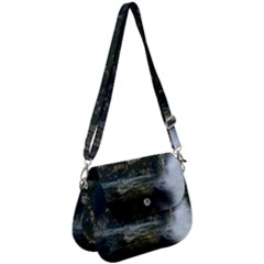 Sea-island-castle-landscape Saddle Handbag by Cowasu