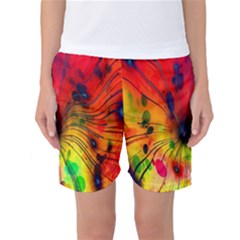 Color-background-structure-lines Women s Basketball Shorts by Cowasu