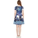 Unicorn Starry Night Print Van Gogh Inside Out Cap Sleeve Dress View4