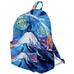 Mount Fuji Art Starry Night Van Gogh The Plain Backpack by Sarkoni