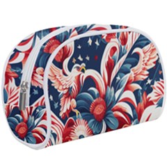 America Pattern Make Up Case (large) by Valentinaart