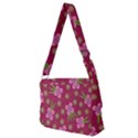 Flower Background Pattern Pink Full Print Messenger Bag (M) View2