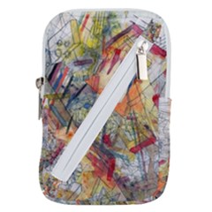 Abstract Background Pattern Belt Pouch Bag (small) by Bedest