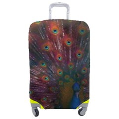 Peacock Feather Bird Luggage Cover (medium) by Bedest