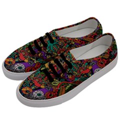 Cute Cartoon Doodle Men s Classic Low Top Sneakers by Bedest