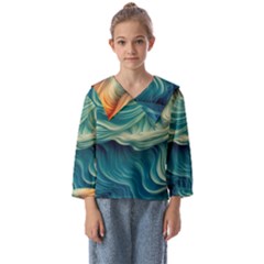 Art Pattern Artis Hands Illustration Kids  Sailor Shirt by Ravend