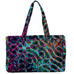 Fractal Abstract Waves Background Wallpaper Canvas Work Bag by Ravend