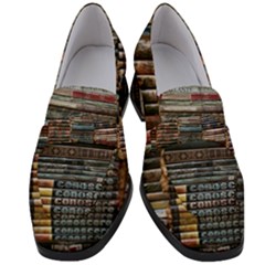 Pile Of Books Photo Of Assorted Book Lot Backyard Antique Store Women s Chunky Heel Loafers by Ravend