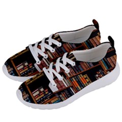 Assorted Title Of Books Piled In The Shelves Assorted Book Lot Inside The Wooden Shelf Women s Lightweight Sports Shoes by Ravend