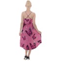 Pink Glitter Butterfly High-Low Halter Chiffon Dress  View2