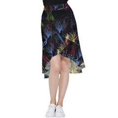Art Design Graphic Neon Tree Artwork Frill Hi Low Chiffon Skirt by Bedest