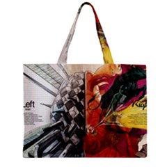 Left And Right Brain Illustration Splitting Abstract Anatomy Zipper Mini Tote Bag by Bedest