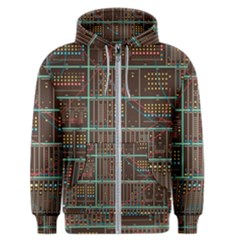 Digital Art Moog Music Synthesizer Vintage Men s Zipper Hoodie by Bedest