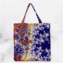 Psychedelic Colorful Abstract Trippy Fractal Mandelbrot Set Grocery Tote Bag by Bedest