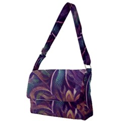 Abstract African Art Backdrop Full Print Messenger Bag (s) by Proyonanggan