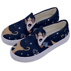 Space Theme Art Pattern Design Wallpaper Kids  Canvas Slip Ons by Proyonanggan