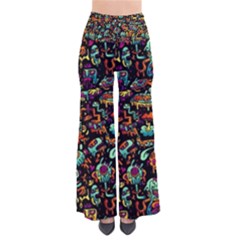 Multicolored Doodle Abstract Colorful Multi Colored So Vintage Palazzo Pants by Grandong