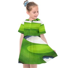 Golf Course Par Green Kids  Sailor Dress by Sarkoni