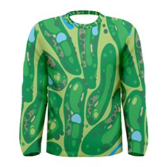 Golf Course Par Golf Course Green Men s Long Sleeve T-shirt by Sarkoni