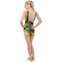 Machine Technology Circuit Electronic Computer Technics Detail Psychedelic Abstract Pattern Cross Front Low Back Swimsuit View2