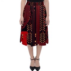 Technology Computer Circuit Classic Midi Skirt by Sarkoni
