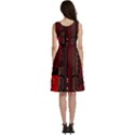 Technology Computer Circuit Sleeveless V-Neck Skater Dress with Pockets View4