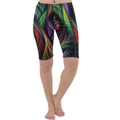 Abstract Psychedelic Cropped Leggings  by Sarkoni