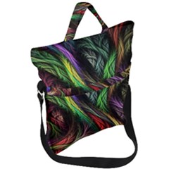 Abstract Psychedelic Fold Over Handle Tote Bag by Sarkoni