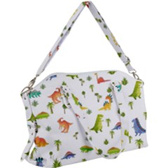 Baby Dino Seamless Pattern Canvas Crossbody Bag by Sarkoni