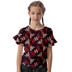 Oriental Dragon Motif Pattern Kids  Cut Out Flutter Sleeves by Sarkoni