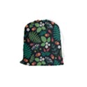 Pattern Forest Leaf Flower Motif Drawstring Pouch (Medium) View1