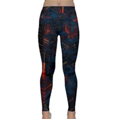 Architecture City Pixel Art Classic Yoga Leggings by Sarkoni