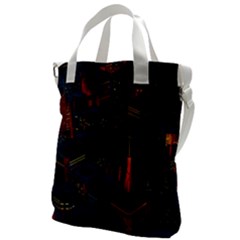 Architecture City Pixel Art Canvas Messenger Bag by Sarkoni