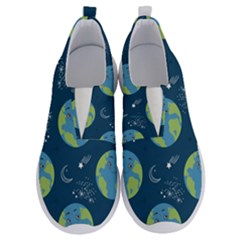 Seamless Pattern Cartoon Earth Planet No Lace Lightweight Shoes by Grandong