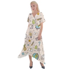 Quiz Backgrounds Ans Seamless Cross Front Sharkbite Hem Maxi Dress by Grandong