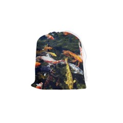Koi Pond 3d Fish Drawstring Pouch (small) by Grandong