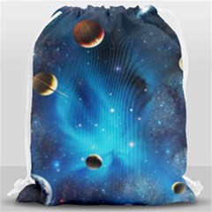 3d Universe Space Star Planet Drawstring Bag (large) by Grandong