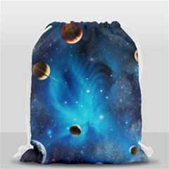 3d Universe Space Star Planet Drawstring Bag (small) by Grandong