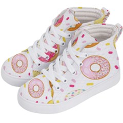 Vector Donut Seamless Pattern Kids  Hi-top Skate Sneakers by Grandong