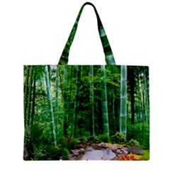 Bamboo Forest Squid Family Zipper Mini Tote Bag by Grandong