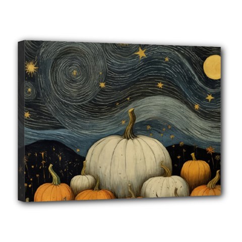 Pumpkin Halloween Canvas 16  X 12  (stretched) by Ndabl3x