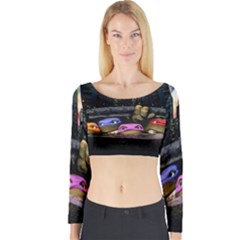 Teenage Mutant Ninja Turtles Leonardo Raphael Michelangelo Donatello Long Sleeve Crop Top by Sarkoni