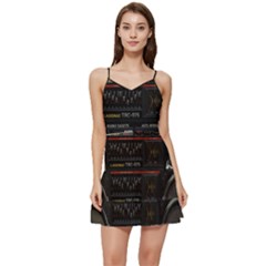 Daft Punk Boombox Short Frill Dress by Sarkoni