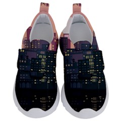 Pixel Art City Kids  Velcro No Lace Shoes by Sarkoni