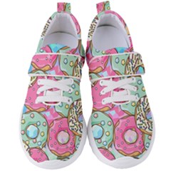 Donut Pattern Texture Colorful Sweet Women s Velcro Strap Shoes by Grandong