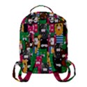 Cats Funny Colorful Pattern Texture Flap Pocket Backpack (Small) View3