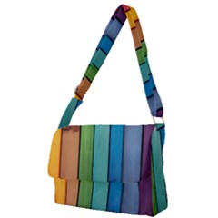 Rainbow Full Print Messenger Bag (l) by zappwaits