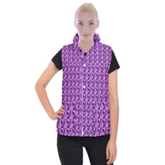 Violet Geometry Women s Button Up Vest by Sparkle