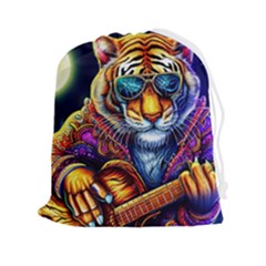 Tiger Rockingstar Drawstring Pouch (2xl) by Sparkle