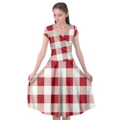 Gingham - 4096x4096px - 300dpi14 Cap Sleeve Wrap Front Dress by EvgeniaEsenina